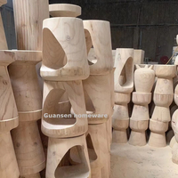 Design personnalisé Bois Massif et Carbure Racine Noire Sculpté Bloc à Découper Ancienne Table à Thé