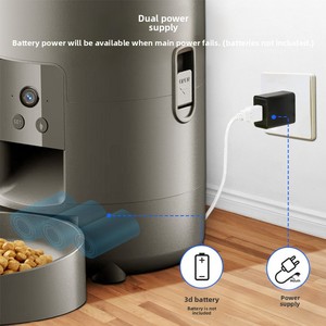 เครื่องให้<span class=keywords><strong>อาหาร</strong></span>สัตว์เลี้ยงอัตโนมัติขนาด 2 ลิตร รุ่น Hot พร้อมกล้องและดีไซน์ถอดประกอบได้ สำหรับแมวและสุนัข รองรับ WiFi พร้อมปุ่มวิดีโอ - Product Image 5