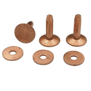 Rivets en cuivre massif à tête plate pour ceintures en cuir, fabriqués en Chine - Product Image 1
