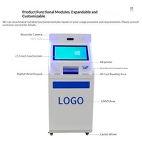 Terminal de Impresión de Informes Autoservicio en Blanco y Negro A4, Lector de Códigos de Barras, para Hospitales, Bancos, Salas Administrativas, 21.5 Pulgadas, Intel Core I5
