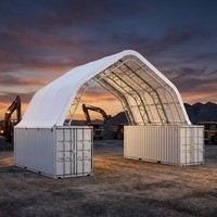Structure de stockage en tissu pour conteneurs de chantier, abri de bureau, entrepôt, tente de campement certifiée, structure de hangar en acier galvanisé pour l'exploitation minière