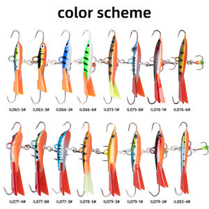 SUPERIORFISHING Équilibreur Pêche en mer Glace Matériel de montage de mouches Leurres bioniques Truite Plastique Glow Tip Up Ice Triple Hook - Product Image 2