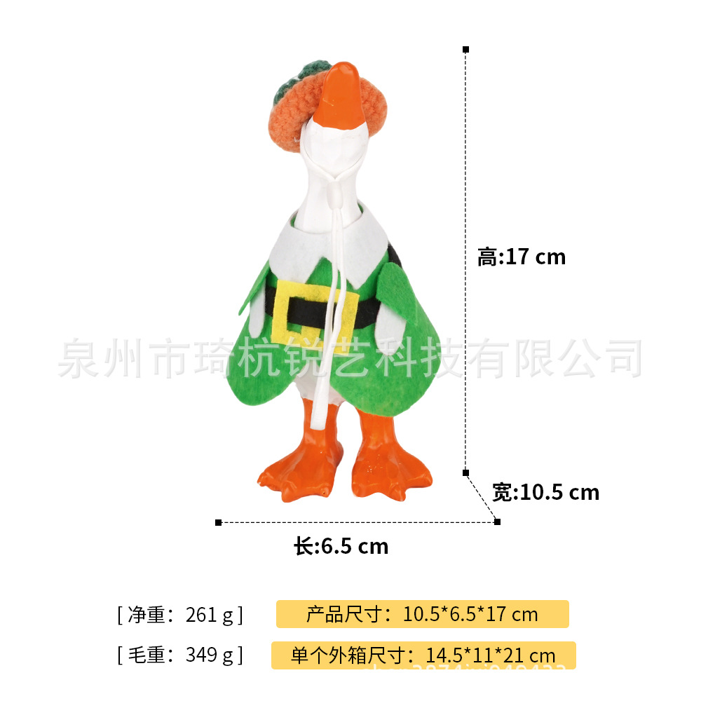 Canard civière (17 cm de haut) - Rouge