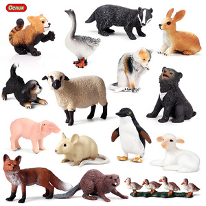 Figurines d'animaux sauvages réalistes et solides, girafe, éléphant, rhinocéros, ours brun, tigre, lion, léopard, hippopotame - Product Image 2