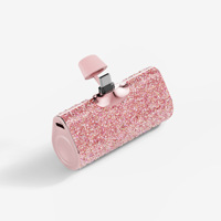 Batterie externe diamantée brillante, mini 5000 mAh, chargement rapide 12W, incrustation de diamants en résine, chargeur haute qualité, best-seller