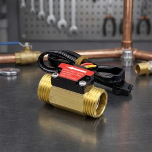 Sensor de Flujo de Efecto Hall de Latón Compatible con PLC, Tipo Turbina G1/2'', 1-25L/min, Salida de Pulso para Máquina de Café, Certificado CE - Product Image 3
