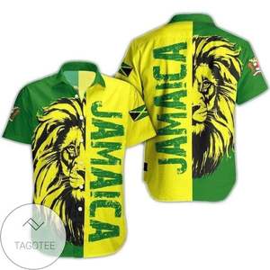 Chemise hawaïenne de football jamaïque personnalisée sublimation Reggae <span class=keywords><strong>Girlz</strong></span> imprimé lion chemises hawaïennes chemises à manches courtes personnalisées pour hommes - Product Image 6