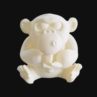 4K 3D dicetak Resin Ox patung lilin merah buta kotak boneka patung baja nirkarat hewan patung untuk hadiah & kerajinan perhiasan