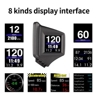 Mini-jauge de voiture OBD2 P8, effacement des codes d'erreur, test de pression turbo et test 0-100, fixation sur montant A pour véhicules OBDII