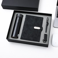 Elegante Kit de Artículos Esenciales para Escritorio A5, Cuaderno de Tapa Dura con 100 Hojas Sueltas, Bolígrafo, Llavero, Vaso, Papel para Trabajo y Estudio, Cubierta de Cuero PU