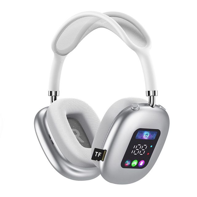 MAX300 Private Model New Wireless Over-Ear TF Headphones RGB Digital Display High Quality Card Reader Headset