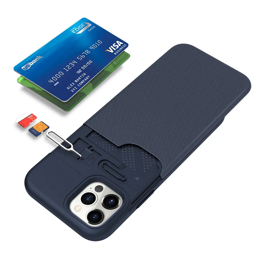 2020 Credit Card Holder Plastic TPU Protective Shockproof Case Wallet case for iPhone 13 12 Case