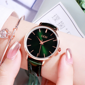 Reloj de pulsera elegante para mujer, moderno y a la moda, con correa de cuero, estilo dulce y fresco - Product Image 2