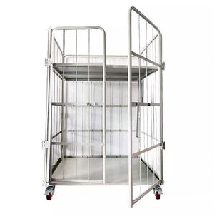 Nhiệm vụ nặng nề có thể gập lại dây không gỉ Lưới lưu trữ <span class=keywords><strong>container</strong></span> lồng - Product Image 4