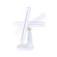 Miroir de maquillage de table de courtoisie d'écran tactile de lumières LED pliables de trois manières d'approvisionnement d'usine