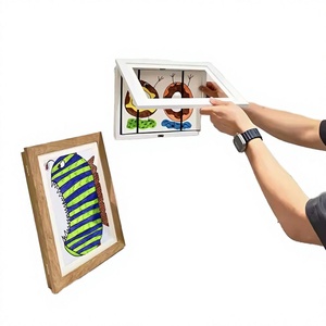 Cadre photo en bois personnalisé A4 couleur bois marron Falak World Export FWE-0052 pour œuvres d'art d'enfants, impression UV - Product Image 4