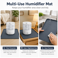 Base de humidificateur en silicone avec rebord surélevé, tapis imperméable anti-fuite pour humidificateur ultrasonique, antidérapant, OEM