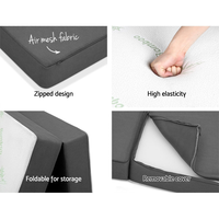 Dreifach Faltbare Memory-Schaum-Matratze, Tragbares 3-fach Bett mit Abnehmbarem, Waschbarem Bezug für Reisen, Camping, Wohnwagen, Gästebett OEM/ODM