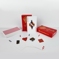 Jeu de cartes de luxe avec boîte dorée embossée, design personnalisé, cartes de poker rouges pour adultes, collection cadeau