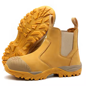 Bottes de Sécurité <span class=keywords><strong>Chelsea</strong></span> Personnalisées en Cuir <span class=keywords><strong>Nubuck</strong></span> pour Hommes, Résistantes à la Perforation avec Embout en Plastique, Anti-Statiques - Product Image 1