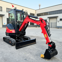 Pasokan Langsung Pabrik Excavator Mini 2.5 Ton Mesin Kubota untuk Penggalian Dalam, Cocok untuk Kebun Kecil