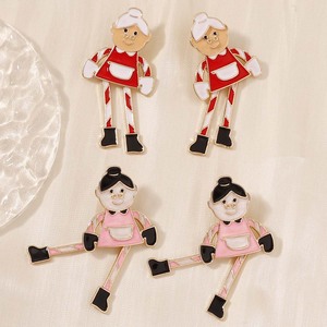 Pendientes Colgantes de Figura de la Señora Santa Claus para Navidad, de Aleación Esmaltada, Elegantes y a la Moda, Joyería Diaria para Mujer - Product Image 5