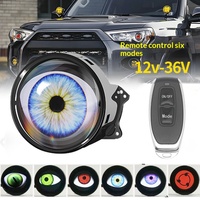 Lumière ambiante clignotante automatique LED Devil's Eye 10W pour phares/lentilles de voiture et de moto (aluminium)