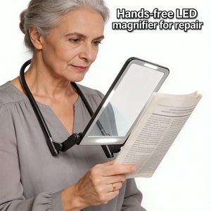 Lente d'Ingrandimento LED Regolabile Multi-Lente Ricaricabile USB per Anziani, Luce Notturna per Lettura e Uso Multiuso - Product Image 1