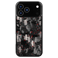 Coque de téléphone en fibre de carbone brillante bleue, rouge et violette de haute qualité OEM 2026 pour les nouveaux iPhones de luxe 11 12 13 14 15 16 17 – Vente en gros