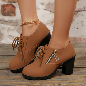 chinese dress ladies Thursday Boot Company Women's Whiskey Leather STNDCaptain Lace-Up Size 7.5 main image 0