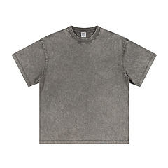 เสื้อยืดวินเทจสำหรับผู้ชายผ้าฝ้าย100แอซิดซักได้270แกรมเฮฟวี่เวท - Product Image 2