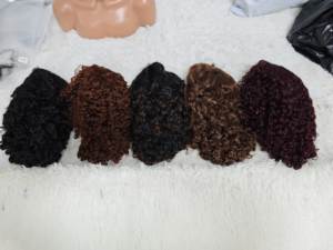 Promotion Letsfly 35$ Perruques Bob Bangs Ondulées 14 pouces Sans Lacet Cheveux Vierges Naturels Bouclés en Gros 200% - Product Image 6