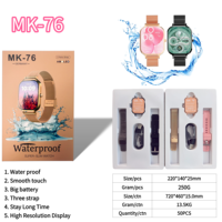 Reloj Inteligente Android MK76, Cuadrado, Multideporte, Monitor de Actividad Física, Resistente al Agua IP68, Pantalla Táctil TFT, Bluetooth, Brújula, Correa de Acero, para Mujer