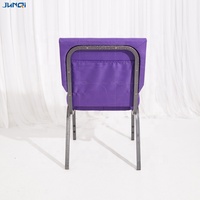 Chaises de prière d'église en fer empilables pour le cinéma en tissu durable