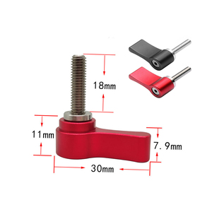 Aluminum Adjustable Hand <strong>Screws</strong> M6 Rotating Knob <strong>Thumb</strong> Lever T-Shaped for Rod Clamp Blue Red Black Customized Are Available