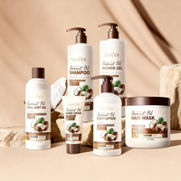 Ensemble de soins hydratants, éclaircissants et raffermissants à l'extrait de noix de coco biologique pour le visage, le corps et les cheveux