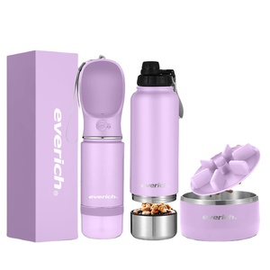 Échantillon GRATUIT Bouteille d'eau de luxe 2-en-1 pour chien, 14oz/22oz, anti-fuite, avec gamelles amovibles - Product Image 5