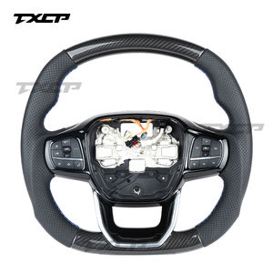Convient pour <span class=keywords><strong>Ford</strong></span> Transit C-MAX Kuga St V348 Tourneo mk8 2018 2019 2023 2021 <span class=keywords><strong>2022</strong></span> Volant en cuir en fibre de carbone personnalisé - Product Image 1