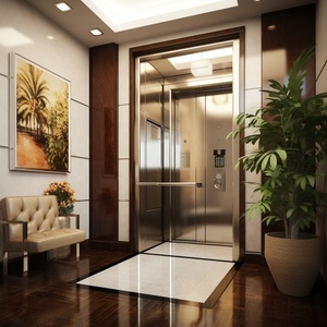 Nouvel <span class=keywords><strong>ascenseur</strong></span> à traction sans engrenage à plateforme verticale en acier inoxydable <span class=keywords><strong>de</strong></span> fournisseur chinois, PVC, 2 étages, petit <span class=keywords><strong>ascenseur</strong></span> pour passagers - Product Image 5