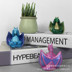Miniatura de Dragón Occidental, Adorno de Resina Plástica, Decoración para el Hogar, Escritorio, Mascota de Té, Decoración Animal, Regalo - Product Image 2