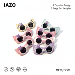 Occhiali da Sole Polarizzati UV400 per Bambini con Montatura Piccola, in Silicone, a Forma di Fiocco, con Orecchie Lunghe, Carini e Adorabili - Product Image 1