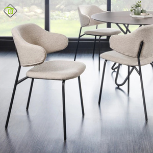 Dojii Chaise de salle à manger anglaise unique pour espaces commerciaux résidentiels <span class=keywords><strong>Fauteuil</strong></span> Chaise de salle à manger ergonomique en cuir synthétique durable - Product Image 1