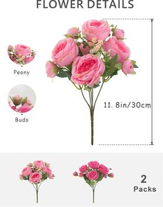 <span class=keywords><strong>Bouquet</strong></span> <span class=keywords><strong>de</strong></span> fleurs <span class=keywords><strong>de</strong></span> pivoine en soie artificielle, fausses <span class=keywords><strong>pivoines</strong></span>, arrangement floral, décoration <span class=keywords><strong>de</strong></span> centre <span class=keywords><strong>de</strong></span> table pour mariage ou fête - Product Image 3