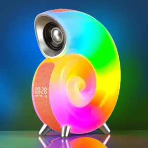 Lonvel 2024 New G Lamp Atmosphere Lamp Speaker Ambient Night Light Touch Light Alarm Clock With Music Sync App Control Conch Lam