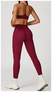 ชุดโยคะสปอร์ตแห้งเร็วแบบไขว้หลัง <span class=keywords><strong>Naked</strong></span> Feel สำหรับผู้หญิง ชุดออกกำลังกายวิ่งกลางแจ้ง รุ่น 2043 ชุดโยคะสำหรับผู้หญิงและผู้ชาย - Product Image 3