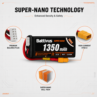 Batterie LiPo Battivus 6S 1350mAh 160C 22.2V, puissance extrême 320C en impulsion, pour drone de course FPV, quadricoptère freestyle, course professionnelle