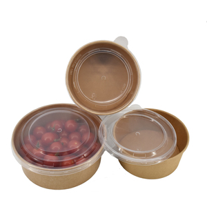Vente flash - Bol à salade jetable en papier kraft <span class=keywords><strong>TIMECO</strong></span> 24 oz/750 ml avec couvercle pour les fêtes - Product Image 4