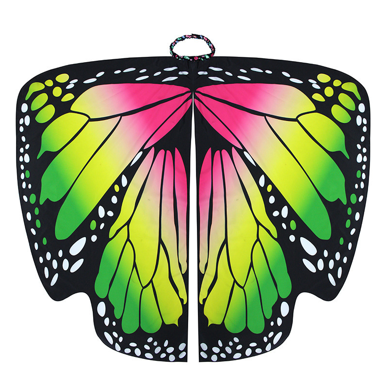 A-Butterfly Rose Red Yellow Green