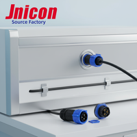 Connecteur d'aviation étanche Jnicon M25 500V 50A IP67 noir, câble d'alimentation mâle-femelle, connecteur fil-fil