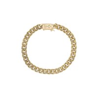 Nouvel ensemble collier et bracelet chaîne cubaine plaqué or avec fermoir étoile gravée, style rock punk cool pour femme 2026